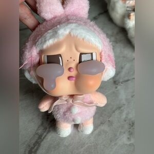 EUC POPMART LABUBU CRY BABY Adorable Pink collectible plush bag charm/keyring